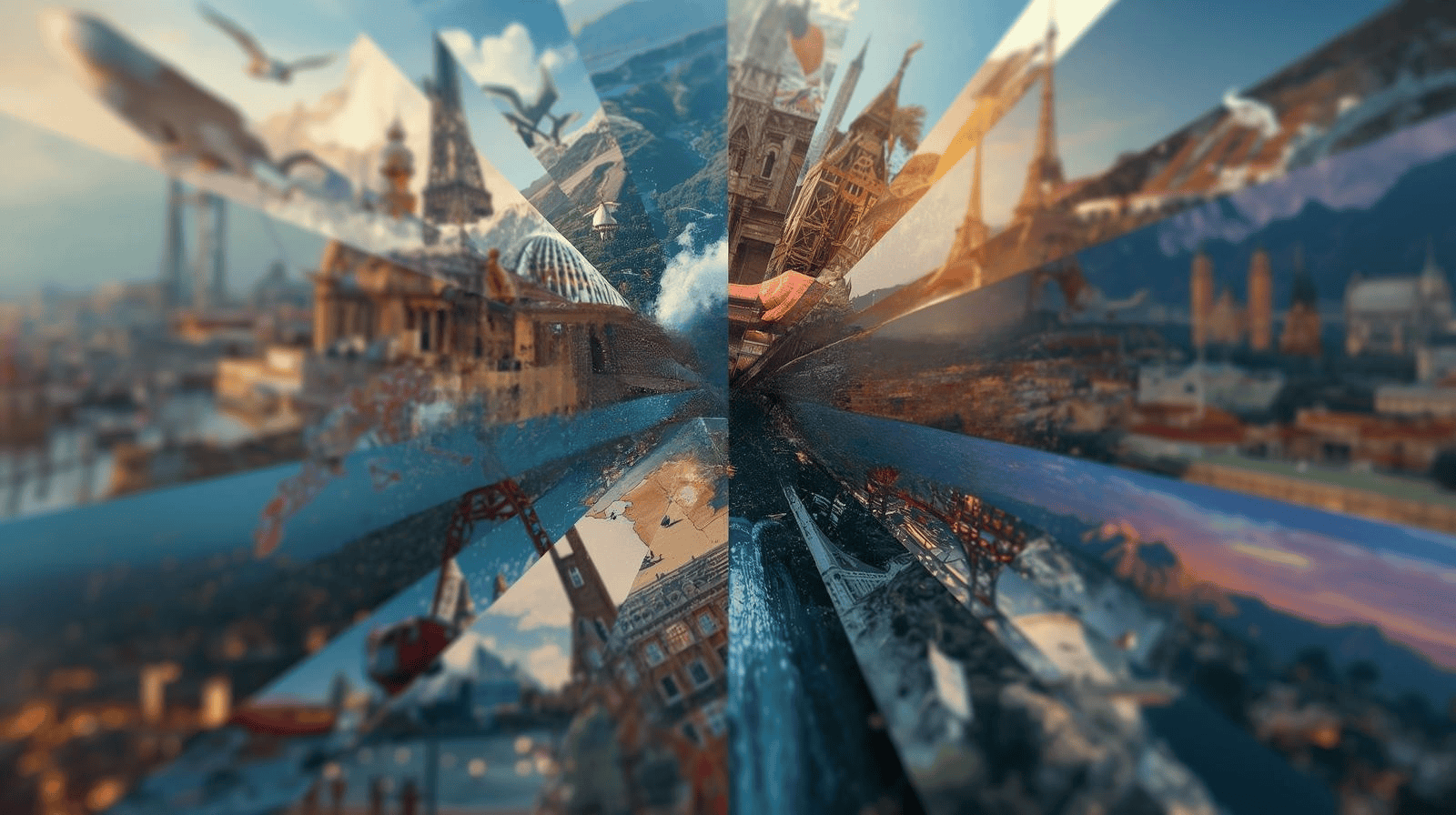 Cultural travel collage