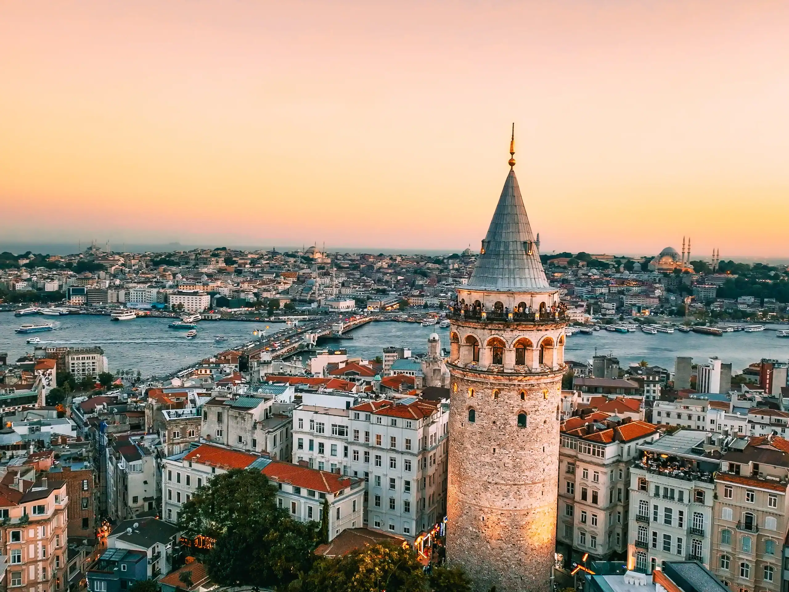 Galata Tower at sunset